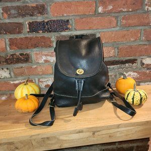 Vintage Black Leather Coach Bag